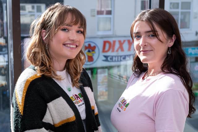Emily Morgan and Lucy Lavery, co-founders of SLAG (Skate Like A Girl). Photo: Kelvin Stuttard