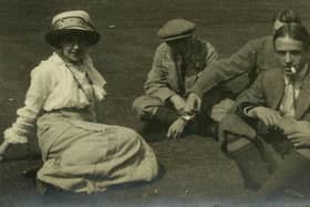 Agatha Christie with her friends on the lawn at Lytham Hall. Picture: the Christie Archives