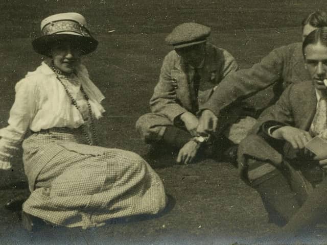 Agatha Christie with her friends on the lawn at Lytham Hall. Picture: the Christie Archives