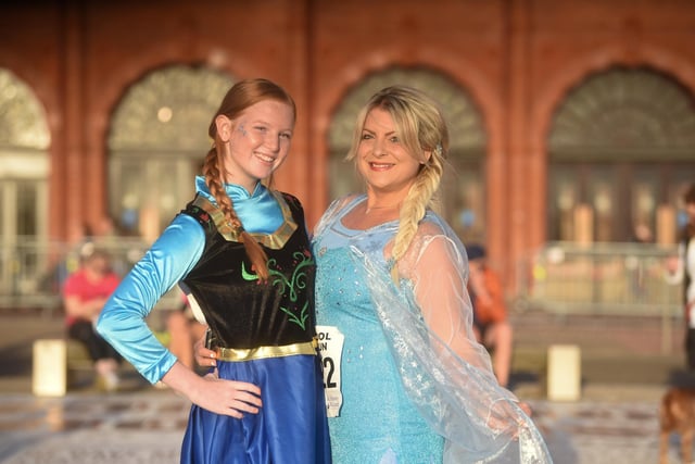 Some runners in Blackpool Night Run took part in costume - but luckily it was warm enough not to be Frozen!
