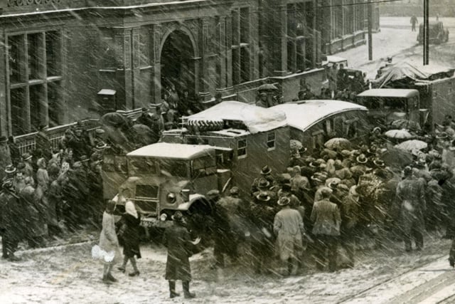 After the second world war, families from Blackpool made the trek to Durban to begin a new life. They were known as the Durban Trekkers and accounts of their journey were published regularly in the Gazette. It's an emotive picture from 1947 and they were leaving the snow behind