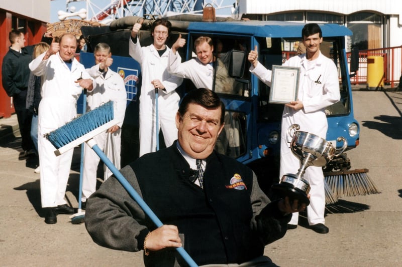 Blackpool Pleasure Beach General Manager JR joins the cleaning gang