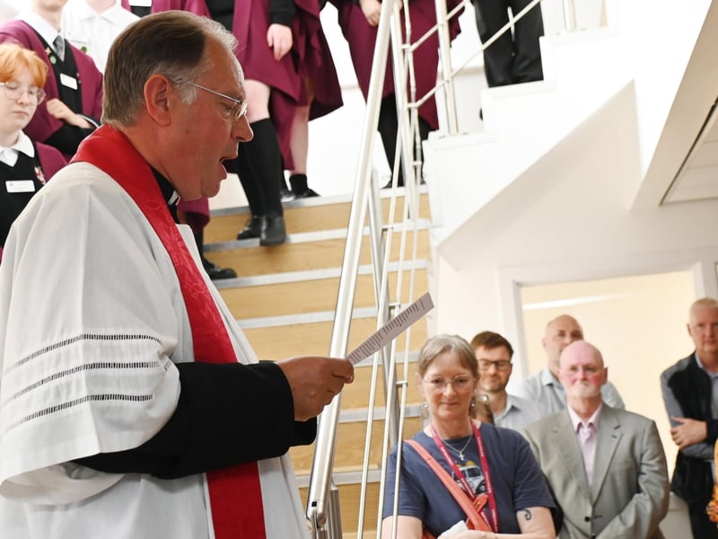 Father Peter Walsh said prayers and blessed the building, which was partly funded by the Diocese of Blackburn.
