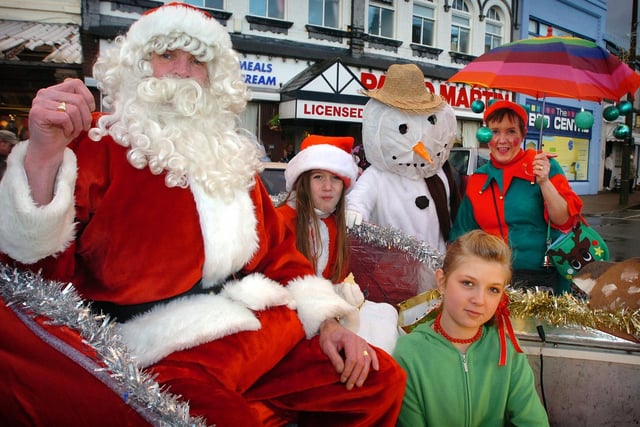 Father Christmas and his retinue at the Fleetwood Christmas lights switch-on in 2006