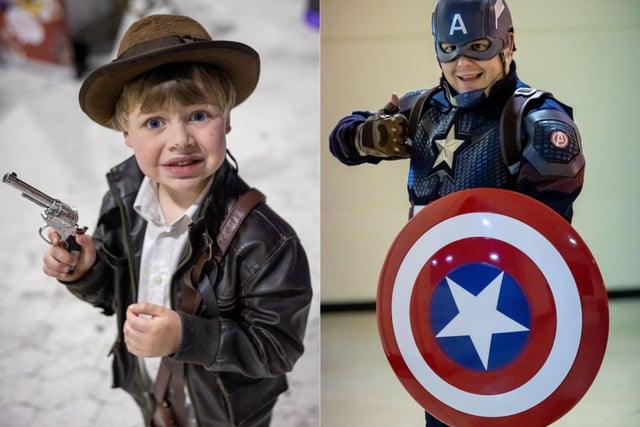 Left- Sam Greenwood. Right- Mal Yeo as Captain America.