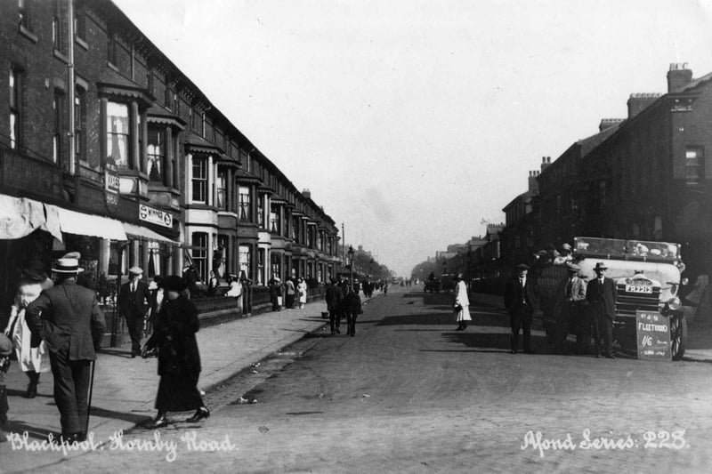 Hornby Road Blackpool in the 1920s looking from Central Drive