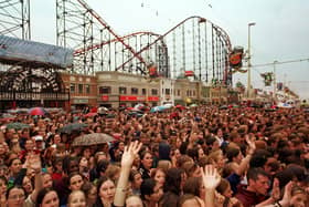 The crowd at Rock FM's Party on the Prom, 1997