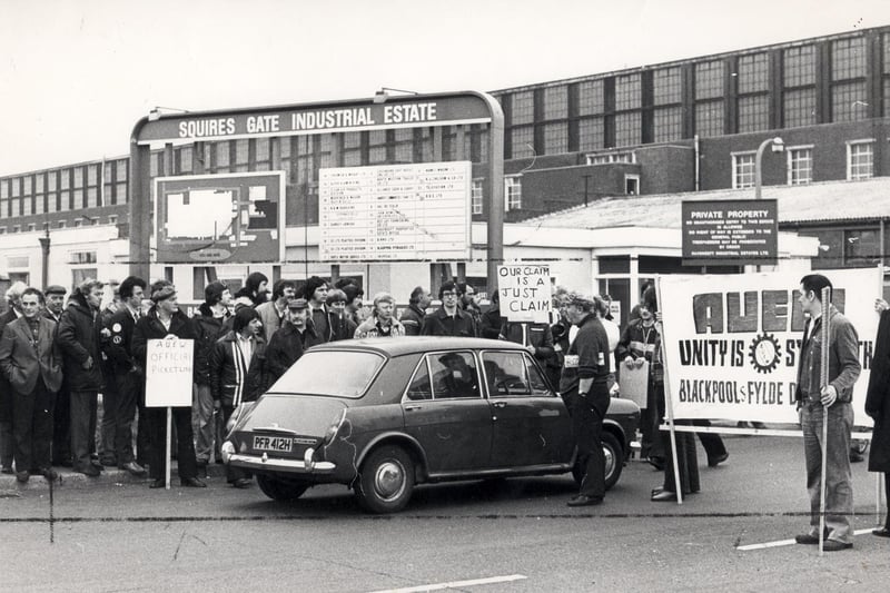 The Winter of Discontent strikes in 1979. This picture was taken at Squires Gate Industrial Estate