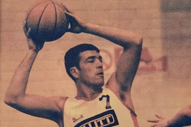 Author David Shaw in his basketball playing days in Blackpool in the 1990s