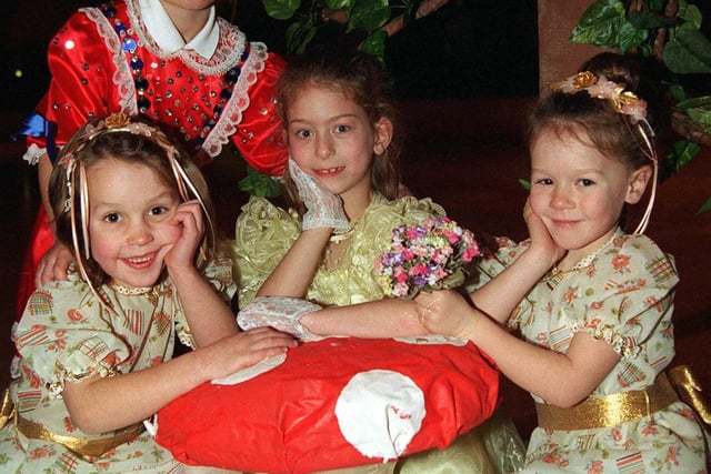 Sleeping Beauty on Ice  skaters Stacey Howe, Jasmine Lapp, Stephanie Wallace and Rosa Neary at the Queens Road Ice Rink in 1997.
