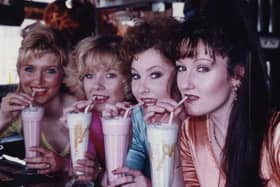 Rock With Laughter dancers enjoy a milkshake at the West Coast Rock Cafe