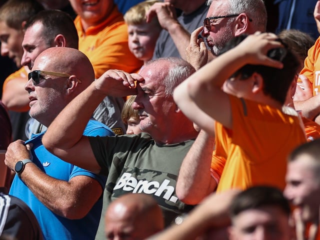 Seasiders supporters showed their support in the sun for Richard Keogh's side.