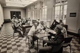 A morning cuppa in the sun room, 1988
