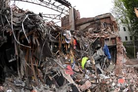 The demolition of the old Odeon cinema and Tokyo Jo’s nightclub on Church Street, Preston 
Exclusive picture by Iain Lynn