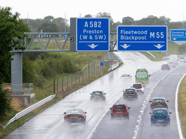 Vehicles joining the Preston Western Distributor link road from the M55. Photo: Kelvin Lister-Stuttard