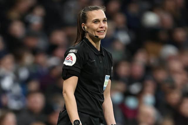 Assistant referee Natalie Aspinall, from Marton, Blackpool, will be officiating in the Premier League next season. Picture: Julian Finney/Getty Images