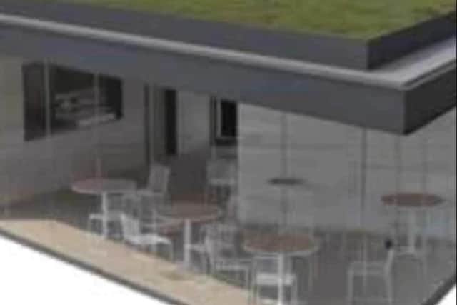 Artist's impression showing part of the seating area in the proposed new kiok.