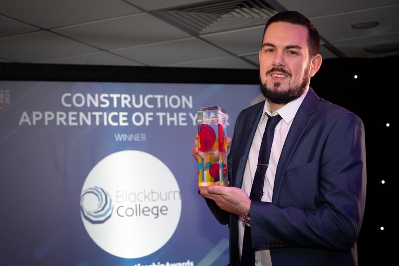 Construction Apprentice of the Year Award winner Nathan Milligan.