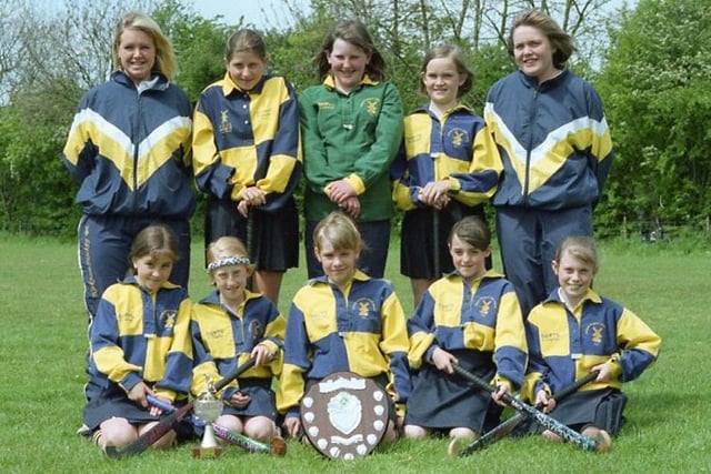Kirkham Grammar School under 11s winning hockey team at the Northern finals of the Le Coq Sportif national mini-hockey championships. Back row (from left): Lucy Strong (team coach), Laura Holmes, Michelle Williamson, Sarah Hargreaves and Angela Kitchen (coach). Front row (from left): Rebecca Norman, Leanne Sharples, Lorna Sissons (capt), Linzi Nicholas and Lucy Martin