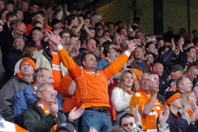 Scenes from terraces at the play-offs in 2007