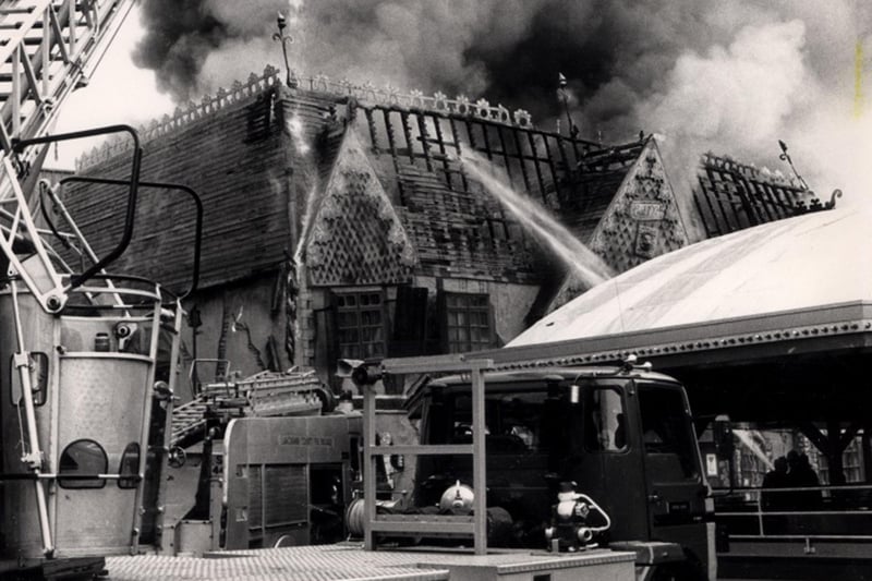 Fire takes hold at Blackpool Pleasure Beach in 1982