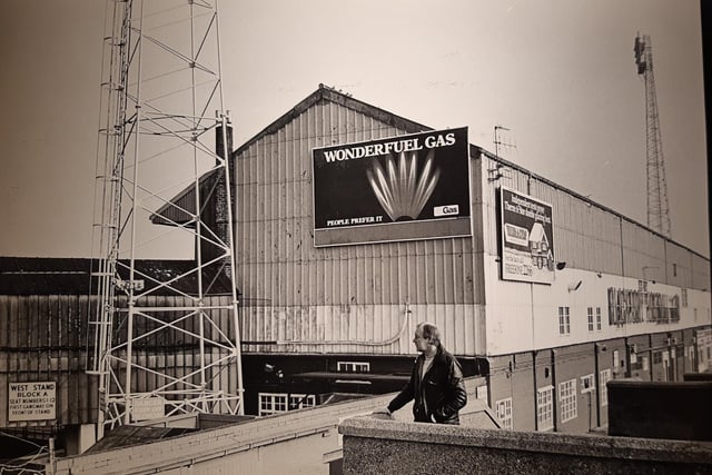 A scene from the west end of the ground in the 1980s