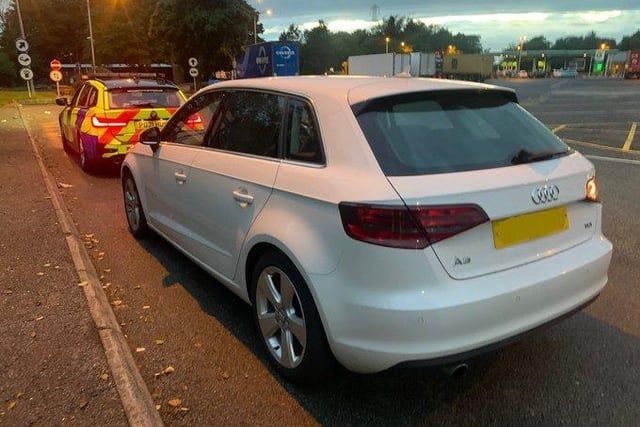 Police said: "Whilst cruising north on M6 near Garstang this car passed a marked vehicle in excess of the speed limit.
"It was followed all the way to Forton services where driver maintained their speed and didn’t slow down. The driver was found to have a revoked licence and was also uninsured."