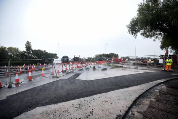 Work on the A585 bypass from Windy Harbour to Skippool
