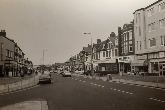 Red Bank Road April 1993 - Bispham Kitchen and Ashurst Cafe Royal opposite. Brothwood Typewriters featured too