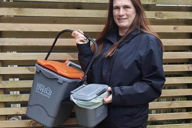 The food waste collection bins