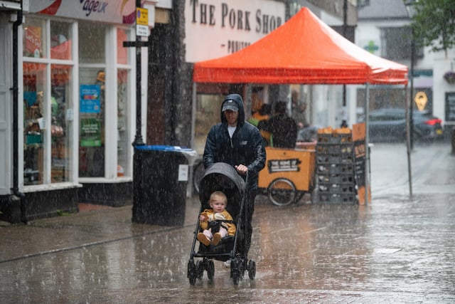 The rain failed to deter those from attending the event.