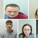 Five offenders still wanted, from top left clockwise: Richard Berresford, Michaela Glover, Damon Chadwick, Katie Ainsworth and Danyal Hussain.