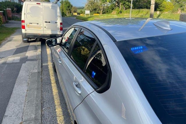 The driver of this van was pulled over for using a mobile phone at the wheel in Preston New Road.
He was given a £200 fine and six points on his licence, plus an additional £100 fine for having an expired MOT.