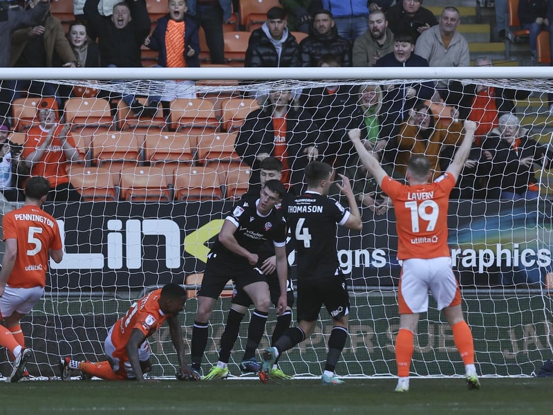 Shayne Lavery had a chance to extend Blackpool's lead during the first half, but couldn't generate enough power on his shot to beat Joel Coleman. He looked bright enough throughout the first half before being replaced at the break.