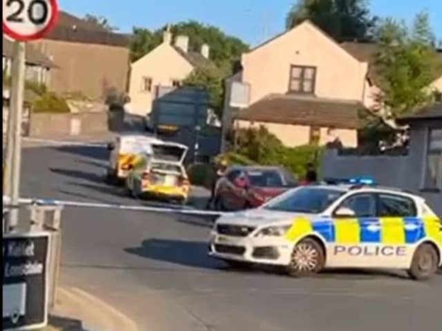 The scene in Carnforth on Saturday evening