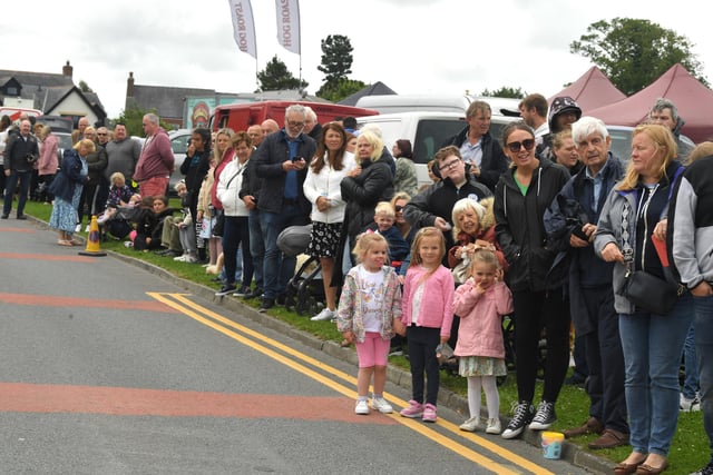 Villagers certainly turned out in great numbers to watch the Wrea Green Field Day procession.