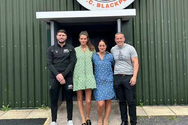 l-r: The new AFC Blackpool ownership team of Brian Rose, Briege Lavelle, Elishar Westhead and John Westhead