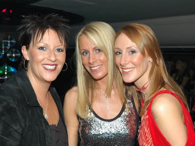 Club Sanuk party for retail and service industry workers who worked over Christmas - Tracy Jordan , Donna Langley and Vicky Manchester