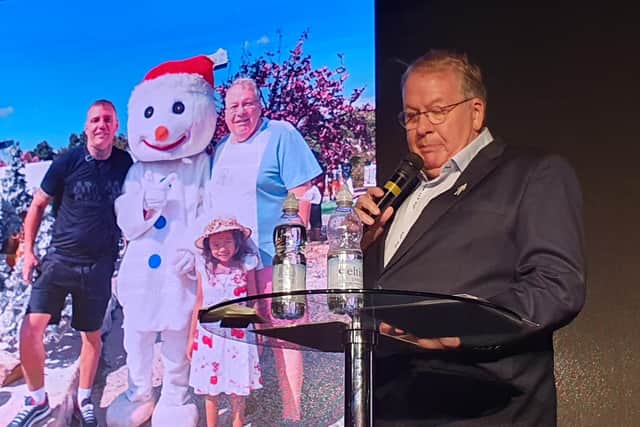 Joey Blower gives emotional eulogy for his son James Simmons at Viva Blackpool
