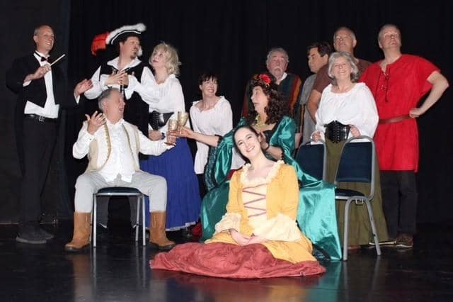 Fylde Coast Players are performing The Play Festival that Goes Wrong. Emily Cartmell is pictured centre.