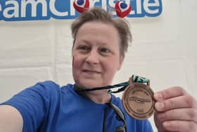 Esther Parkinson raised over £1000 for The Christie Hospital by running the Great Manchester 10k