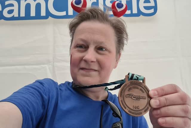 Esther Parkinson raised over £1000 for The Christie Hospital by running the Great Manchester 10k