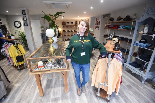 Katie Williams is the sale supervisor at Attire by Trinity Hospice charity menswear shop in Lytham.