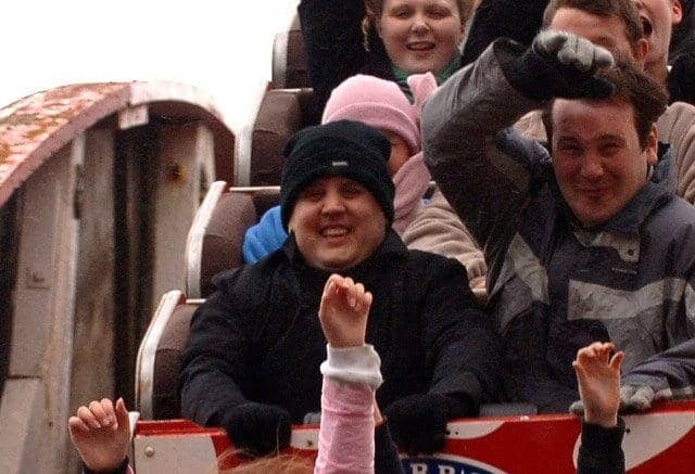 Peter Kay at the Blackpool Pleasure Beach in 2005