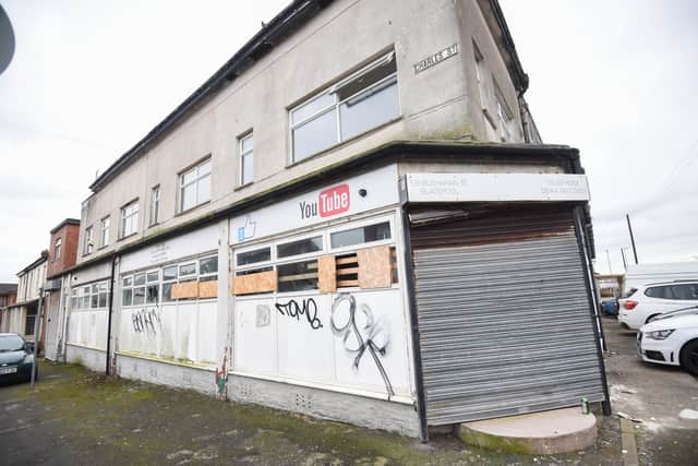 The vandalised property on the corner of Buchanan Street and Milbourne Street