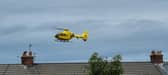 The air ambulance attending a previous incident in Fleetwood. Picture: Facebook/Thomas Harrison.