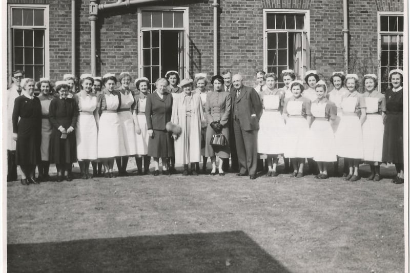 Staff at Blackpool Victoria Hospital, 1953