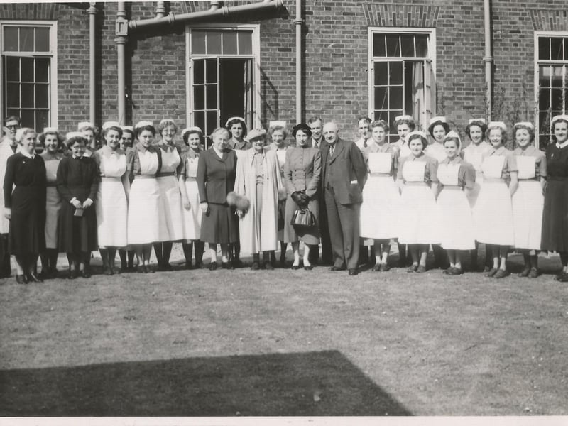 Staff at Blackpool Victoria Hospital, 1953