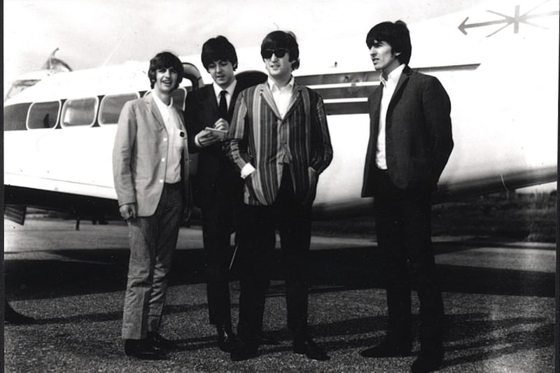 The Beatles arrive in Blackpool for one of their concerts