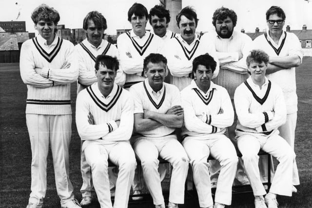 The Boldon CA first team ready to take to the cricket pitch. Pictured left to right, front:  N Binnie, D Walls, I Wilburn, R Foster. Back: P Corney, G Lincoln, D Johnston, W Taylor, D Leithes. G Stanners, I Reynolds.